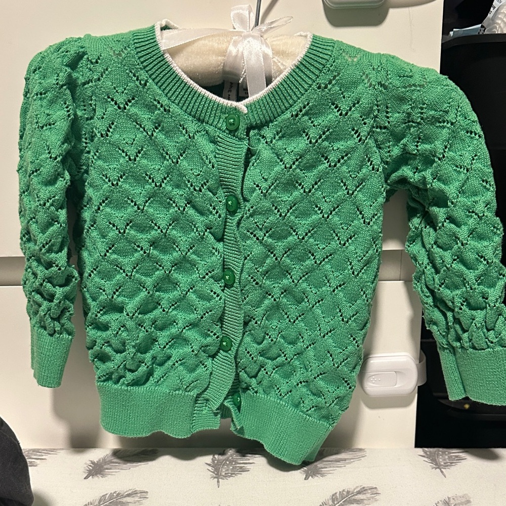 Janie and Jack Green Button Down Shirt